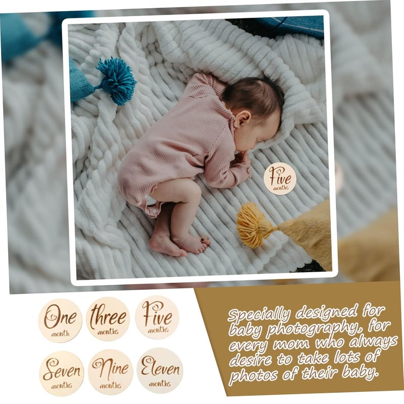 6Pcs Double Sided Milestone Cards Photo Props For Baby Monthly Photography Keepsake - Image 3